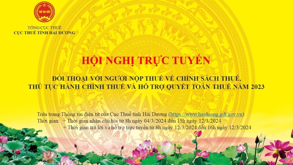hội nghị trực tuyến đối thoại cục thuế hải dương thuế hải dương